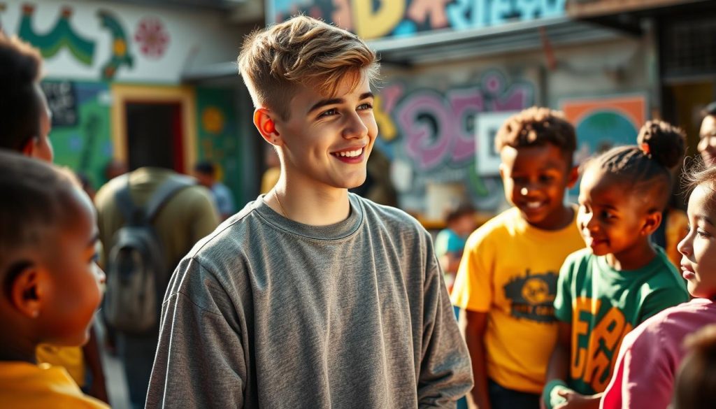 Citra Justin Bieber dalam kegiatan sosial
